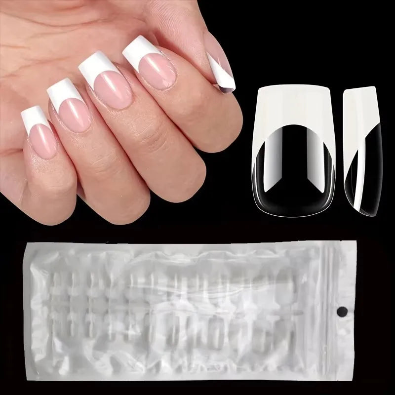 Multi-Color Medium-Length 120-Piece Square-Shaped Press-On Nails,