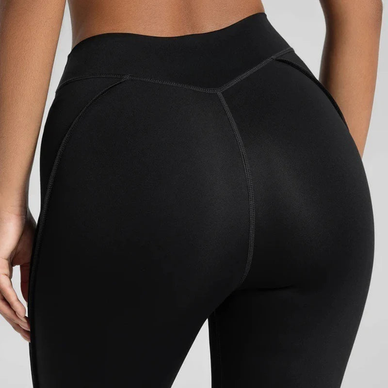 Women's High Waist Leggings With Straps Design