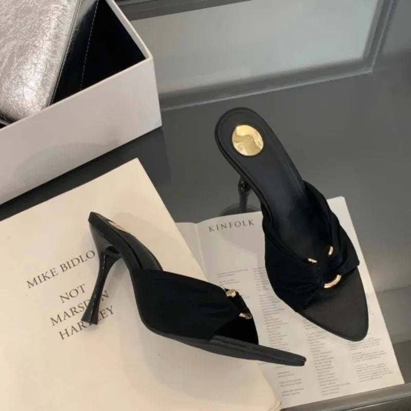 Woman's Open Toe Thin High Heels