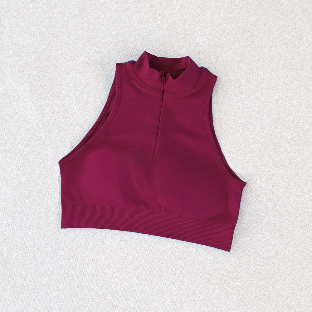 Woman Gym Quarter Zip Tank QWICK DRY