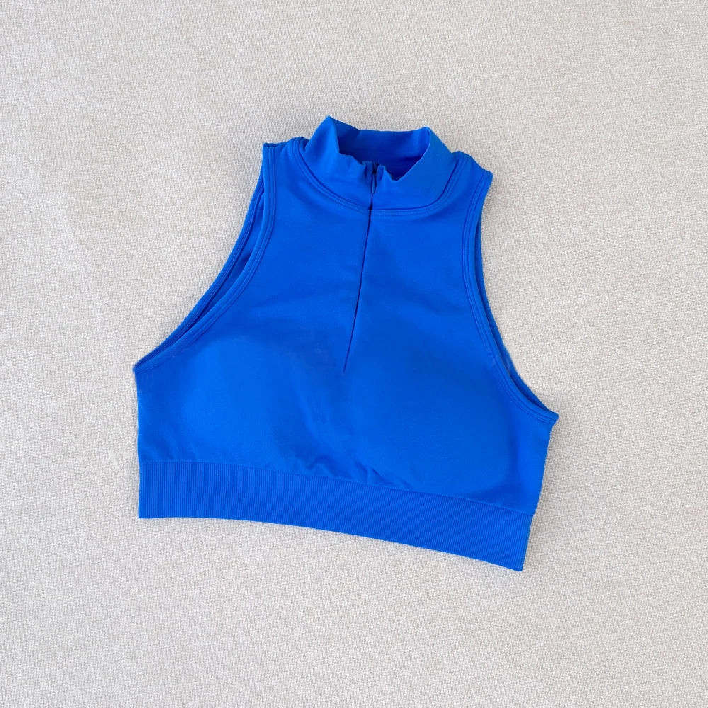Woman Gym Quarter Zip Tank QWICK DRY