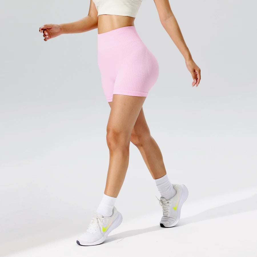 Women's High Waist Tummy control Gym Shorts