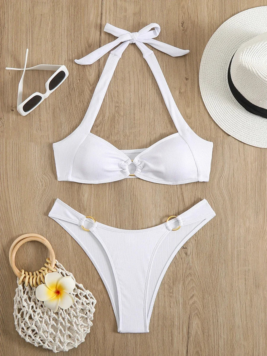 Women's Ring Joined Bikini Two-piece