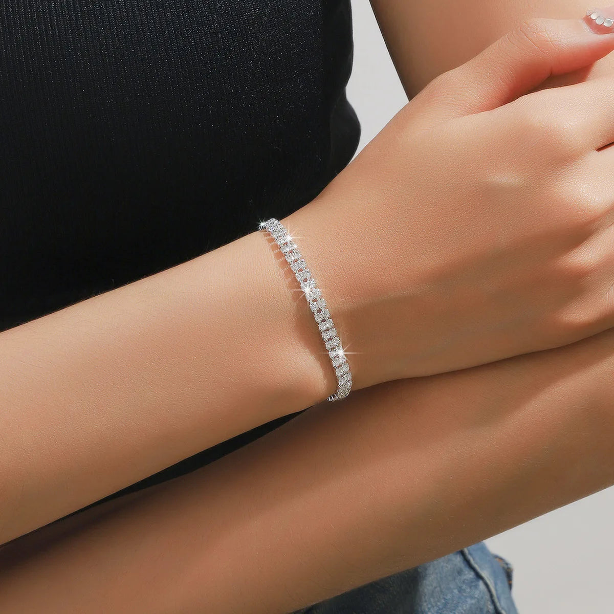 Sparkling Jewelry Set for Women, Earrings, Necklace, Bracelet,