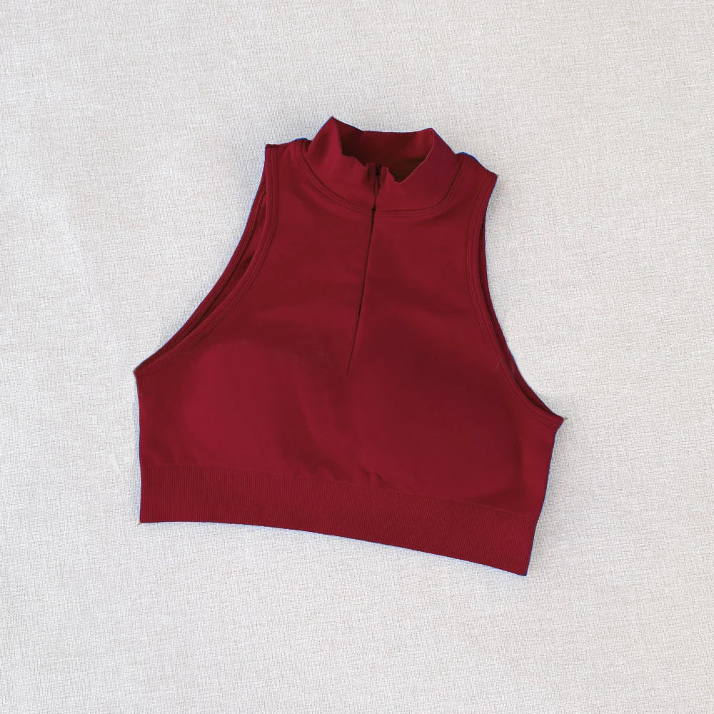 Woman Gym Quarter Zip Tank QWICK DRY