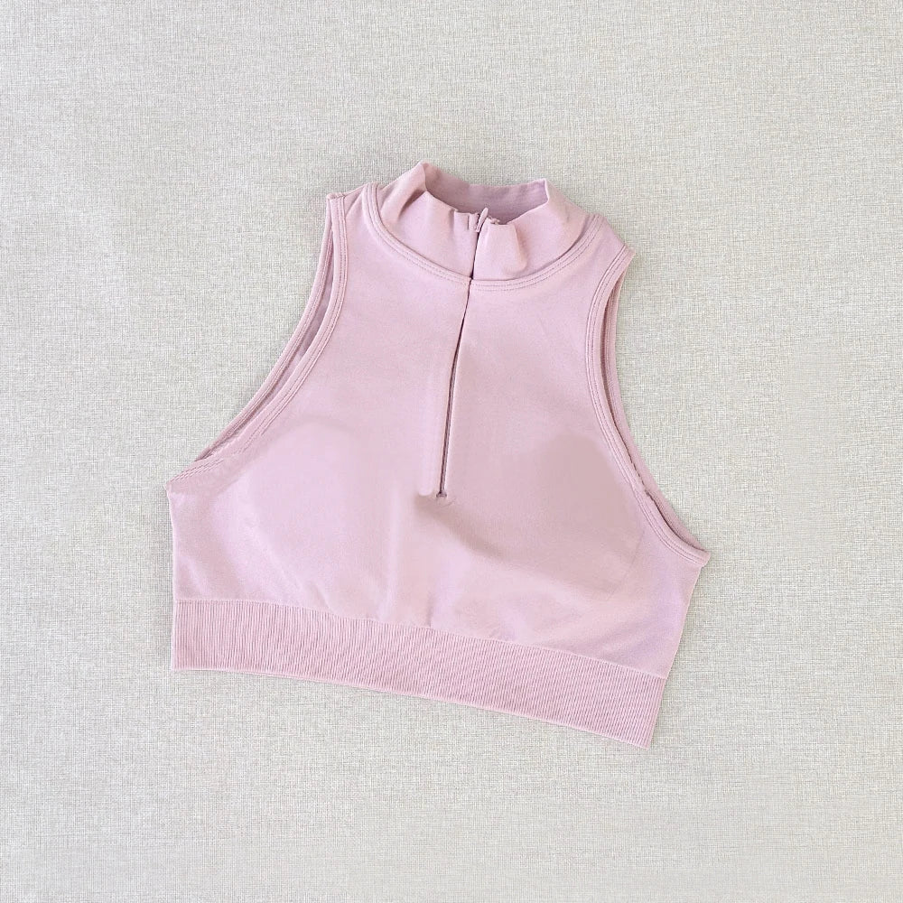 Woman Gym Quarter Zip Tank QWICK DRY