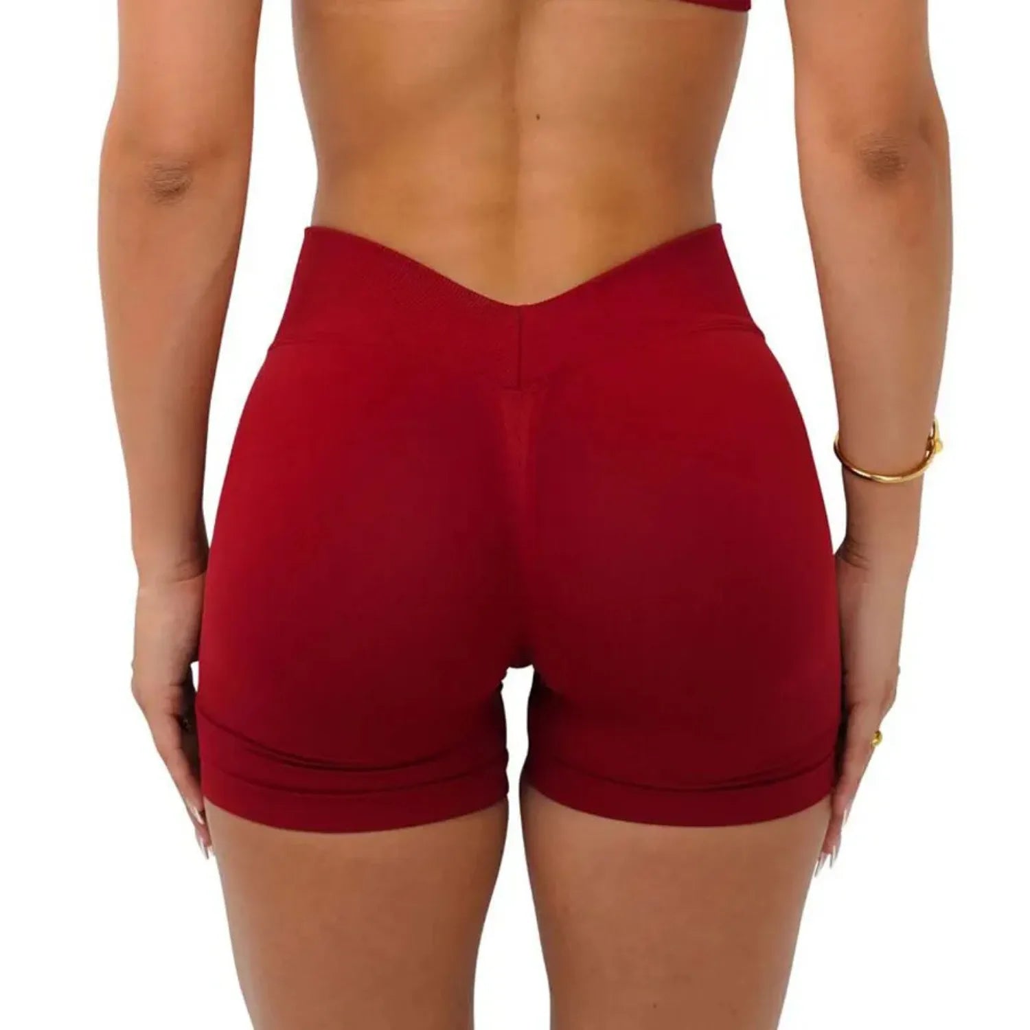 Woman V High Waist Sport Shorts