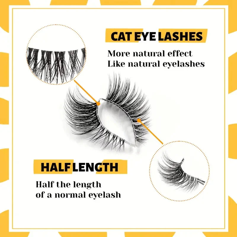 10 Pairs Of Natural Elegant Faux False Eyelashes