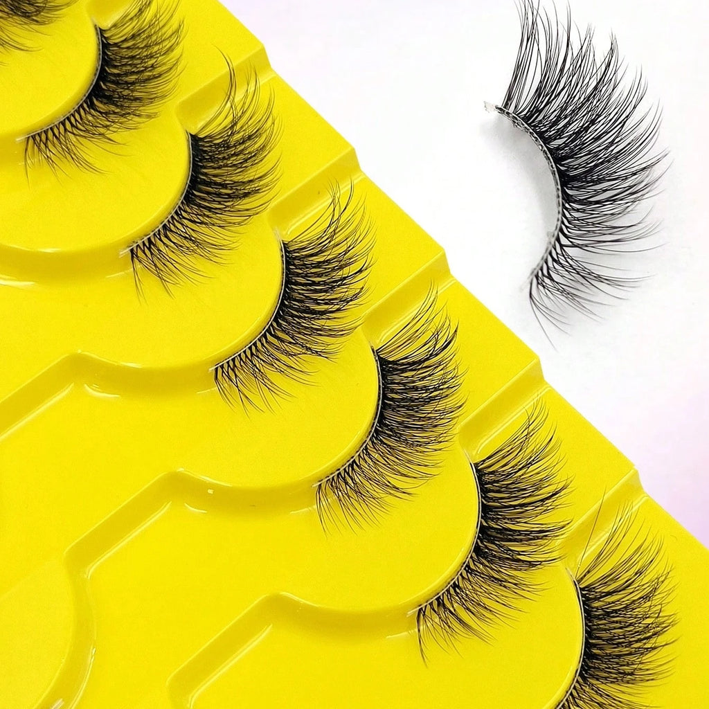 10 Pairs Of Natural Elegant Faux False Eyelashes