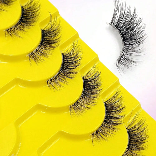 10 Pairs Of Natural Elegant Faux False Eyelashes