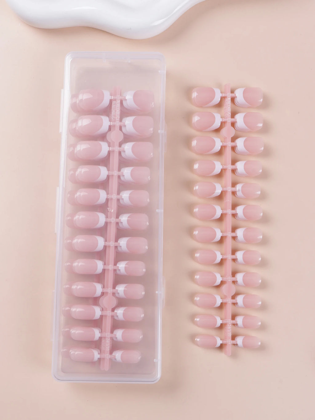 press on nails 240 pcs short square French nails