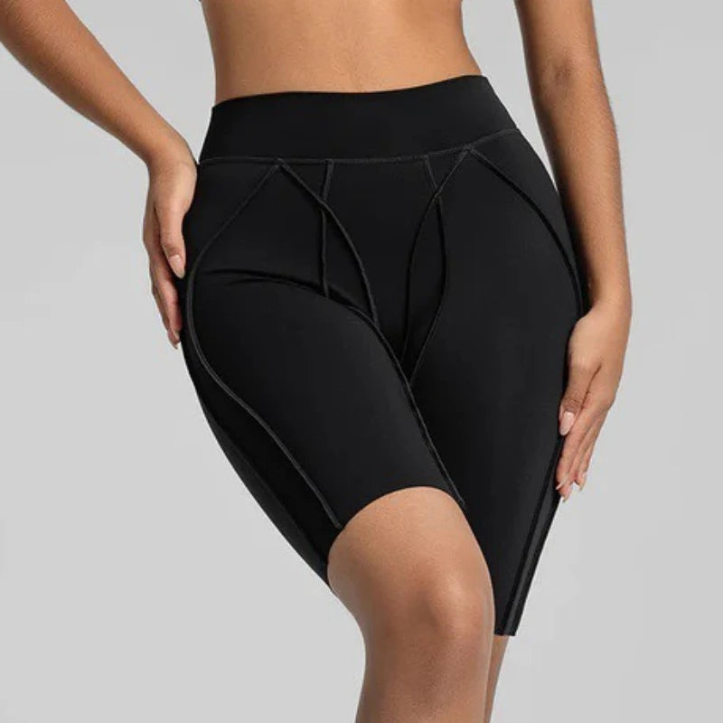 Women's High Waist Leggings With Straps Design