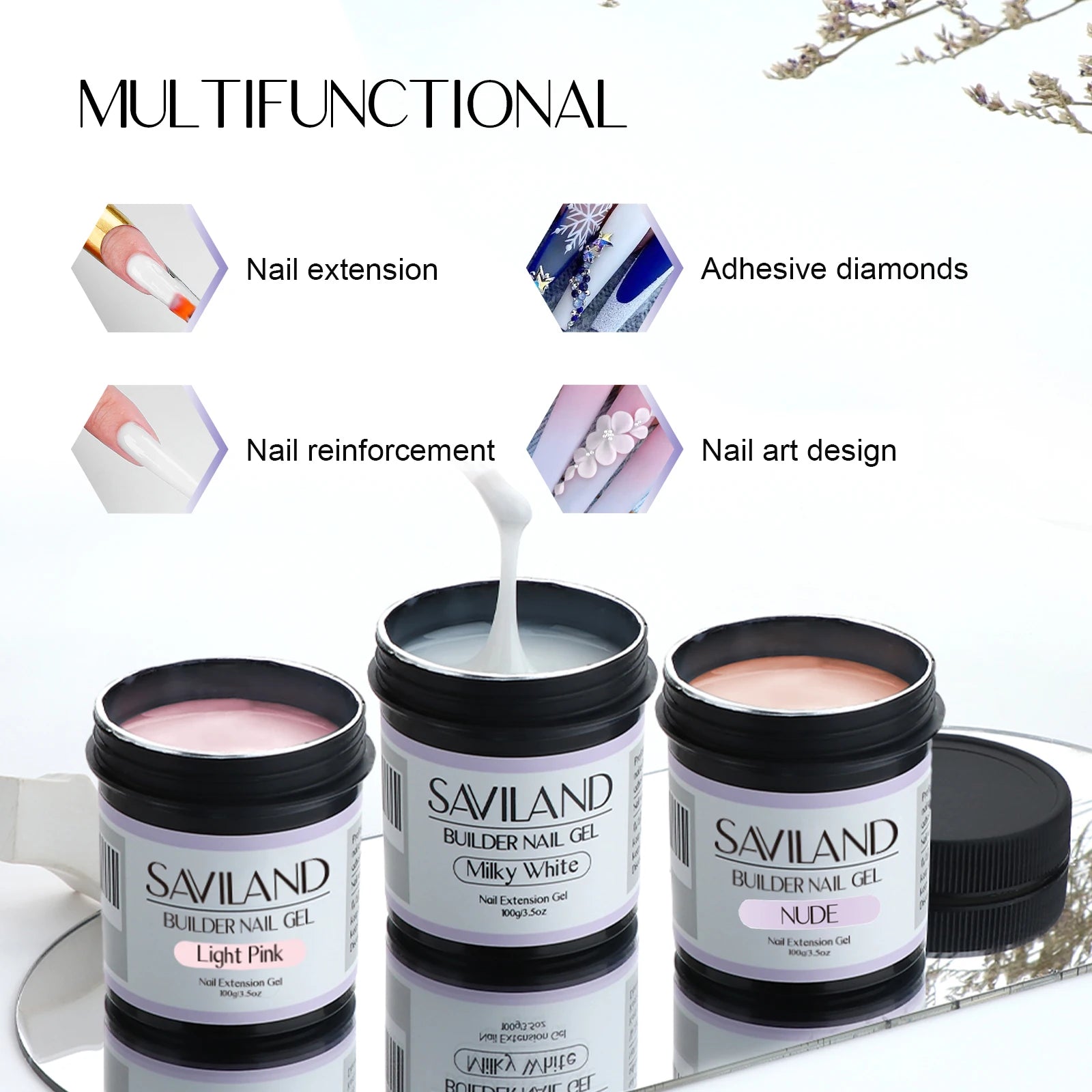 Saviland 100g Builder Nail Gel/UV