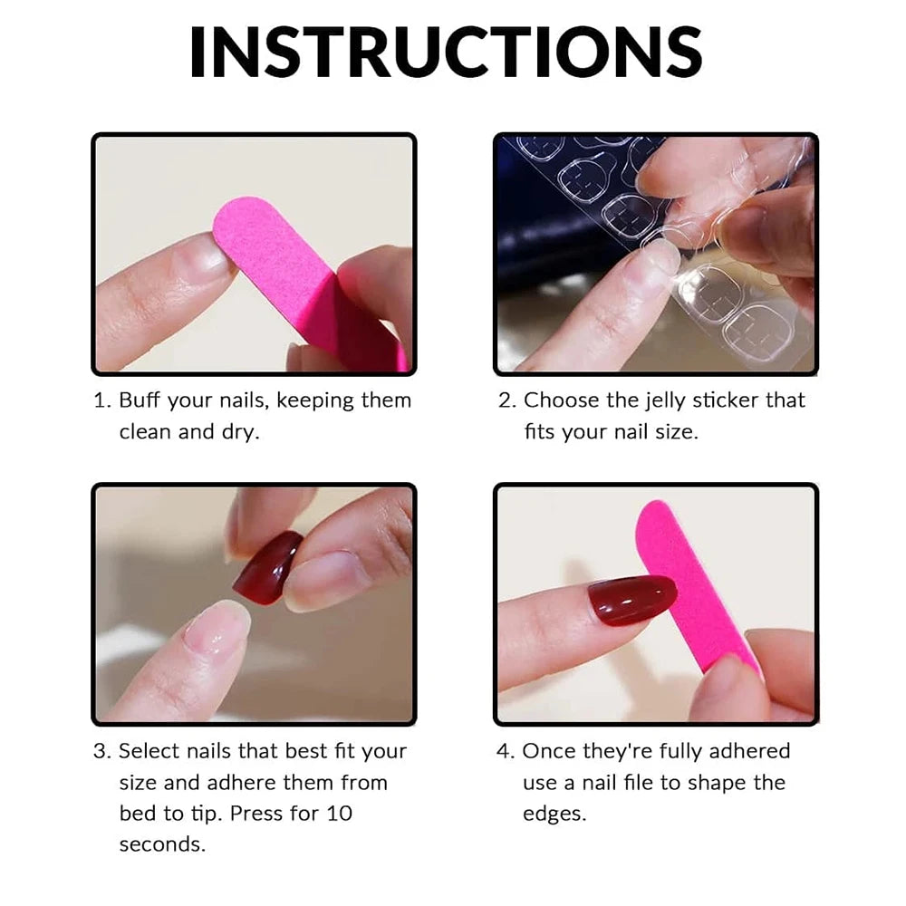 Different Design Medium Square Press On Nails